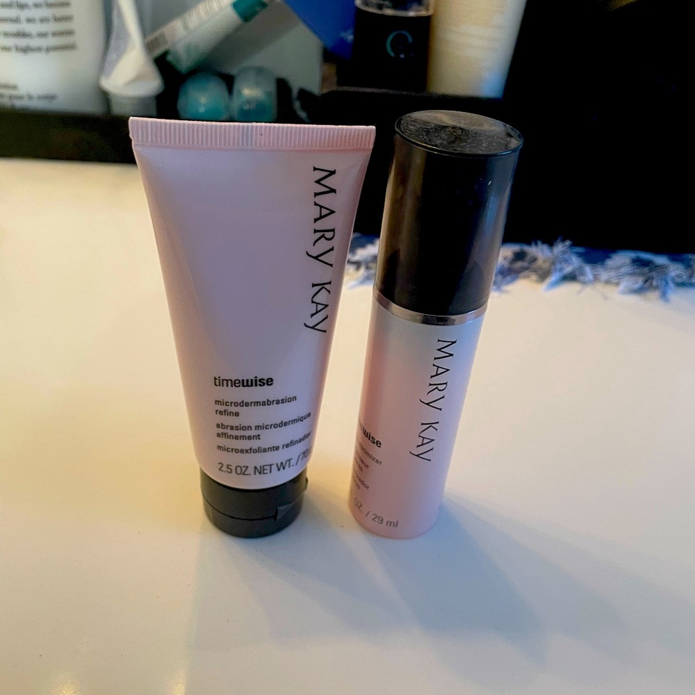 Mary Kay Timewise Cleanser and Moisturizer.
